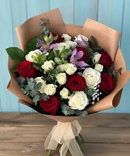 Букет цветов из:  Розы и Альстромерии в Щелкане