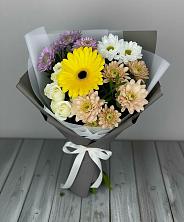 Букет цветов из:  Розы, Герберы и Хризантемы в Щелкане