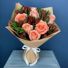 Букет цветов из:  Розы и Альстромерии в Щелкане