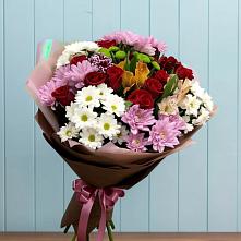 Букет цветов из:  Розы, Хризантемы и Альстромерии в Щелкане