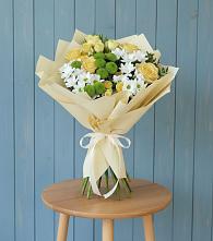 Букет цветов из:  Хризантемы и Розы в Щелкане