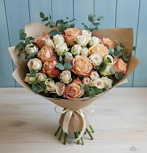 Букет цветов из:  Альстромерии и Розы в Щелкане